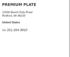 Premium Plate Redford