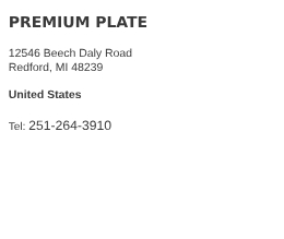 Premium Plate Redford Premium Plate Redford
