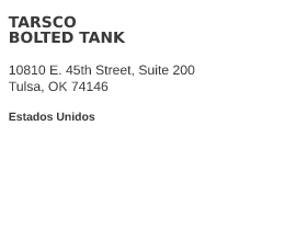 Tarsco Bolted Tank