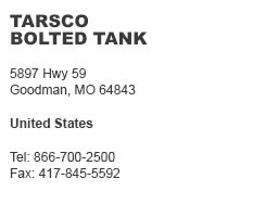Tarsco Bolted Tank