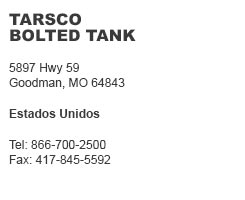 Tarsco Bolted Tank