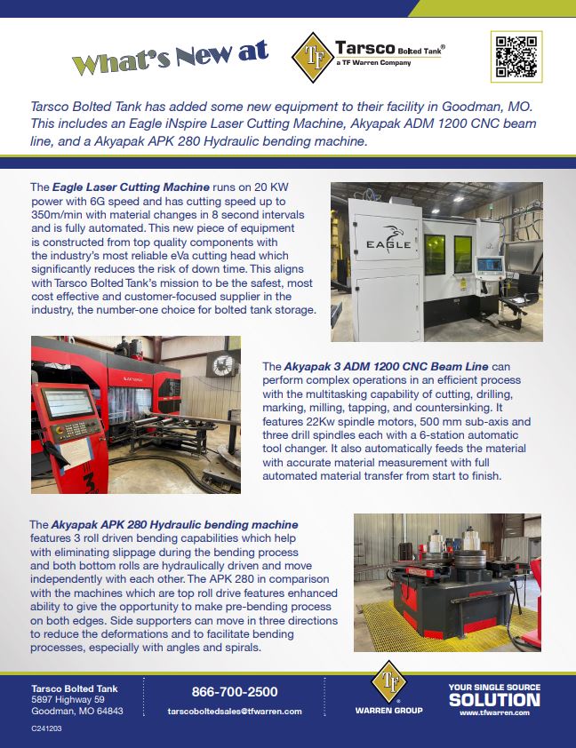 New Equipment in Goodman Facility